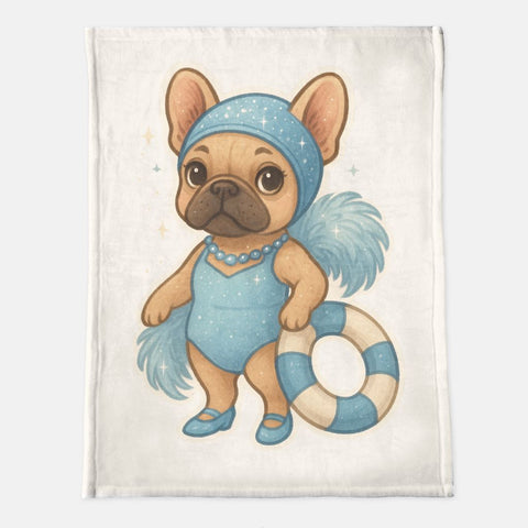 Swimming Life of a Frenchie Girl Blanket