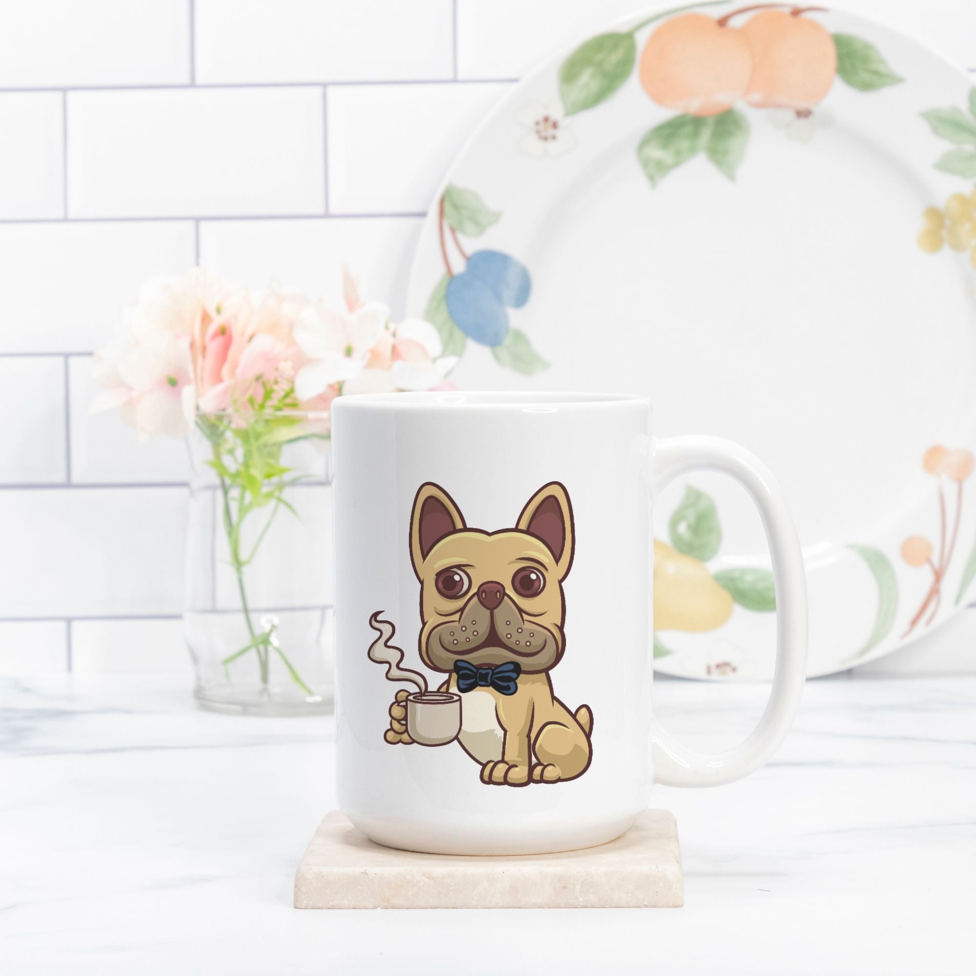 Bruno "Life Too Short" Frenchie Coffee Mug 15 oz