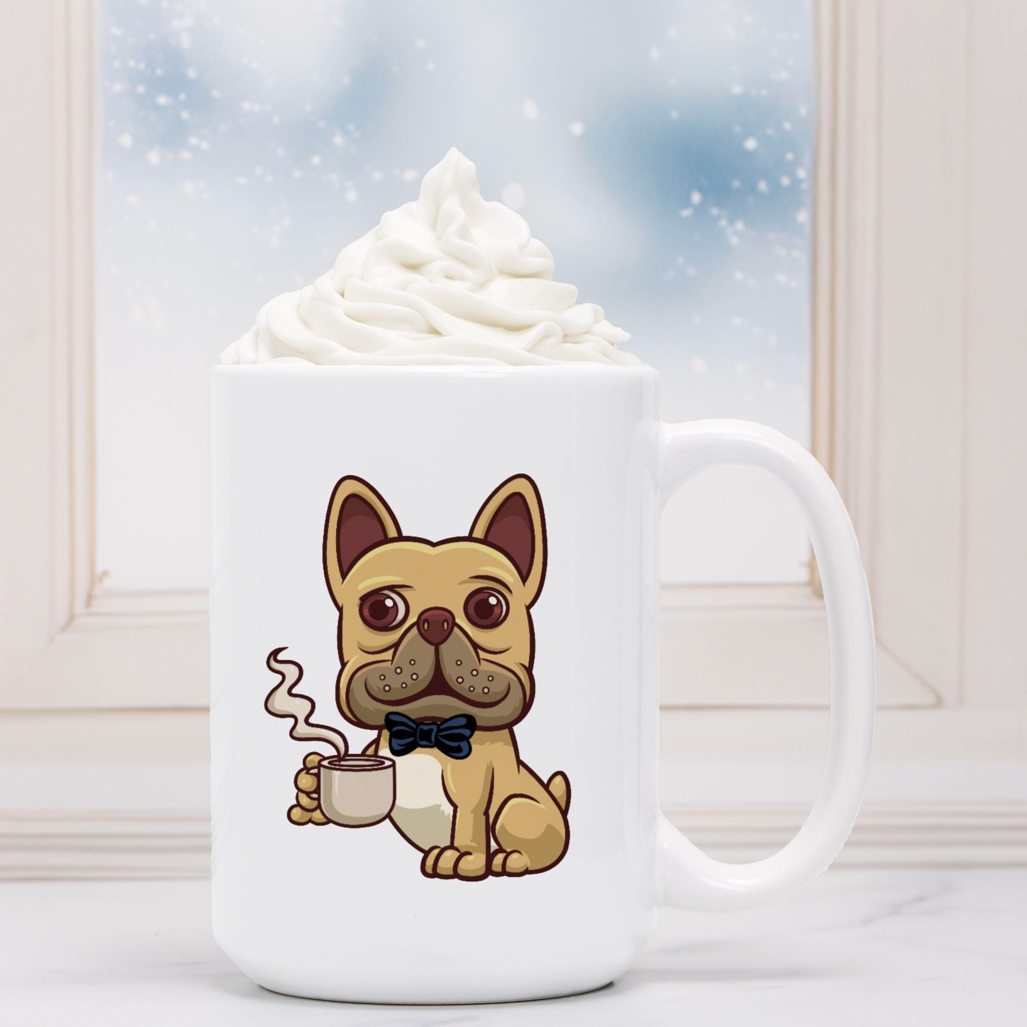 Bruno "Life Too Short" Frenchie Coffee Mug 15 oz
