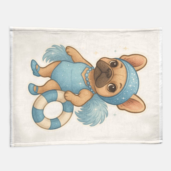 Swimming Life of a Frenchie Girl Blanket